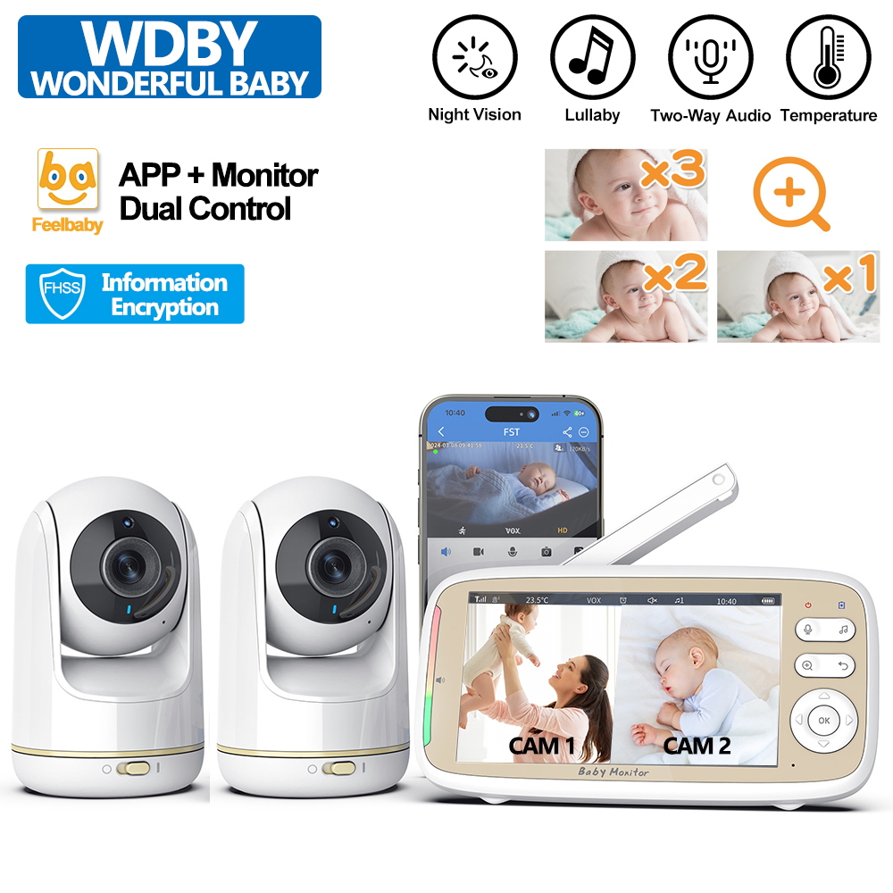 Baby Monitor Split Screen - VB803 PRO Baby Monitor 2pcs Zoom