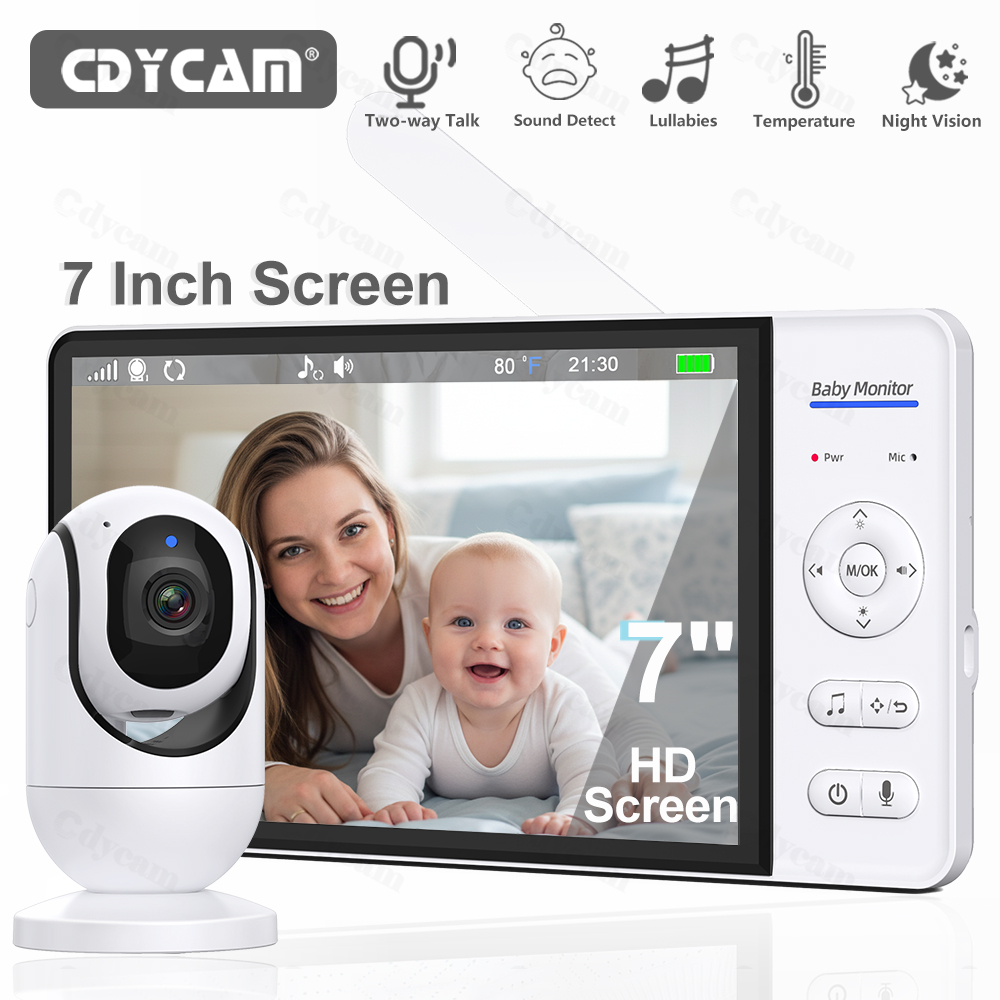 Baby Monitor Split Screen - กล้องดูเด็กแบบวิดีโอ 7.0 นิ้ว 720P แบตเตอรี่ 5000mAh