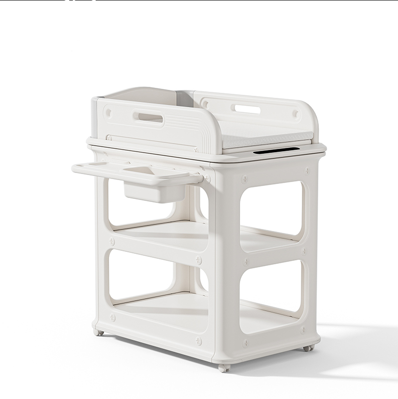 Baby Nursery Dresser - โต๊ะเปลี่ยนผ้าอ้อมเด็กแบบพกพาสมัยใหม่ เฟอร์นิเจอร์สนามเด็กเล่นในร่ม พร้อมตู้เสื้อผ้า วัสดุพลาสติก สำหรับสถานรับเลี้ยงเด็กและศูนย์ดูแลเด็ก
