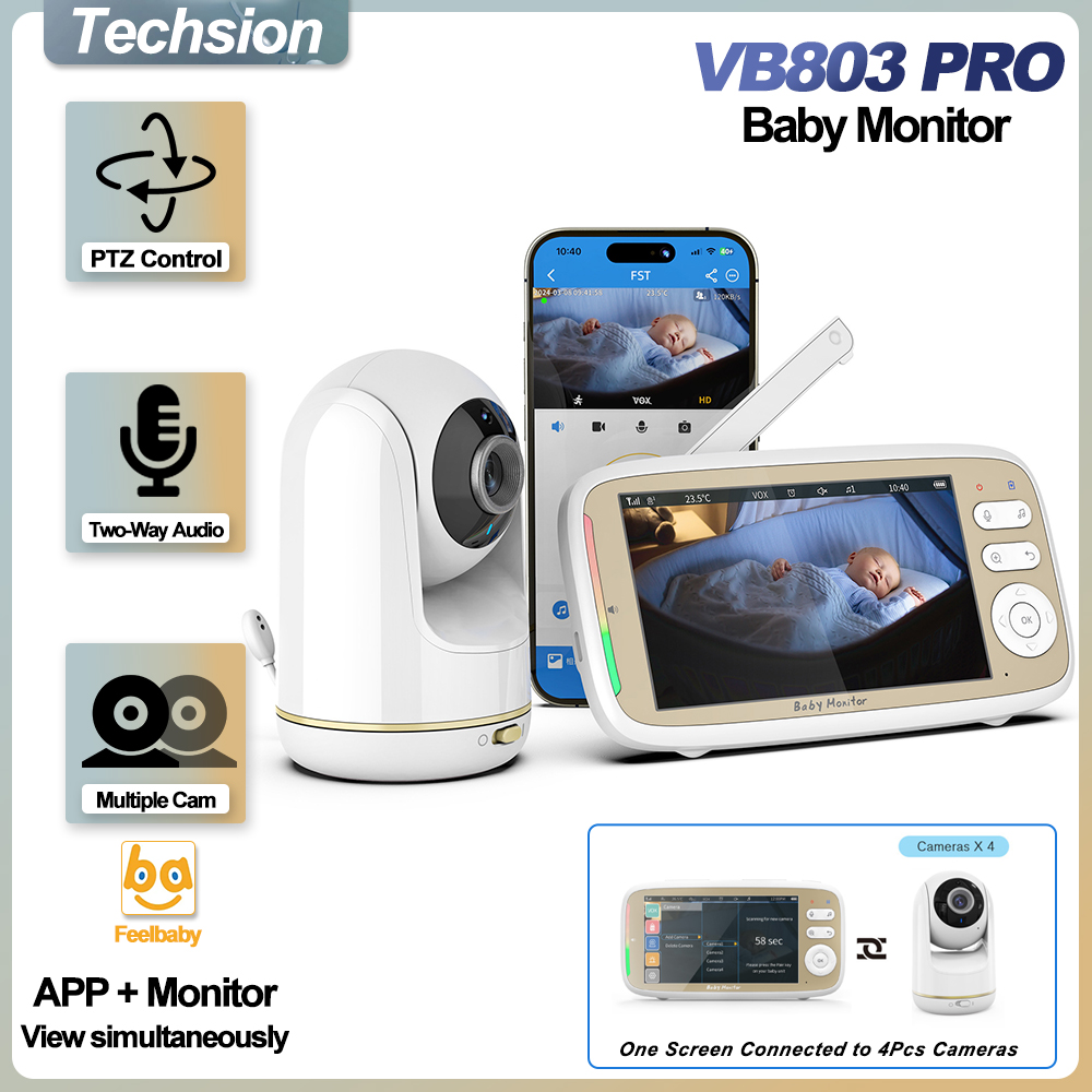 Baby Monitor Split Screen - กล้องวงจรปิด VB803 PRO HD 720P สำหรับดูแลเด็ก