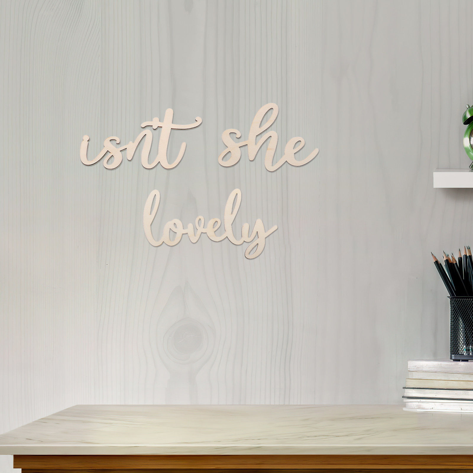 Baby Nursery Wall - ป้ายไม้ สติ๊กเกอร์ติดผนังไม้ ตกแต่งห้องเด็กผู้หญิง ของตกแต่งงานปาร์ตี้เด็กแรกเกิด อุปกรณ์ประกอบฉากถ่ายภาพ ป้ายไม้แกะสลักคำ