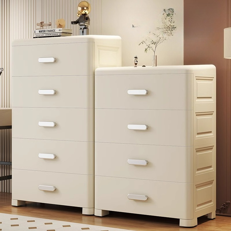 Baby Nursery Dresser - กล่องเก็บของ 5 ลิ้นชักพลาสติกปลอดสาร BPA สําหรับเสื้อผ้าเด็กของเล่นเด็กตู้ STACKABLE