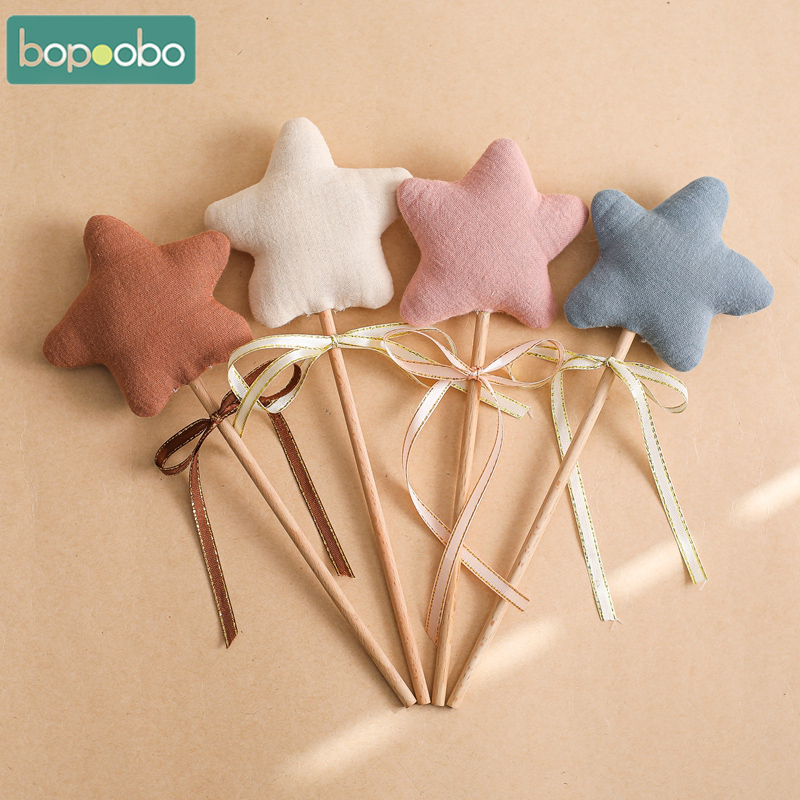 Baby Nursery Hospital - 1PC Baby Rattle ของเล่น Beech ไม้