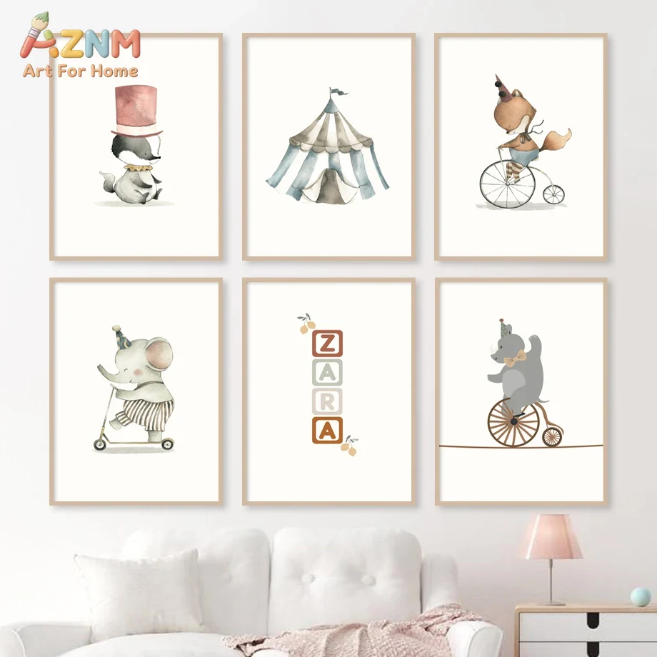 AZNM โปสเตอร์ผ้าใบไร้กรอบ ภาพส - Baby Name Wall Art บทวิจารณ์และราคา