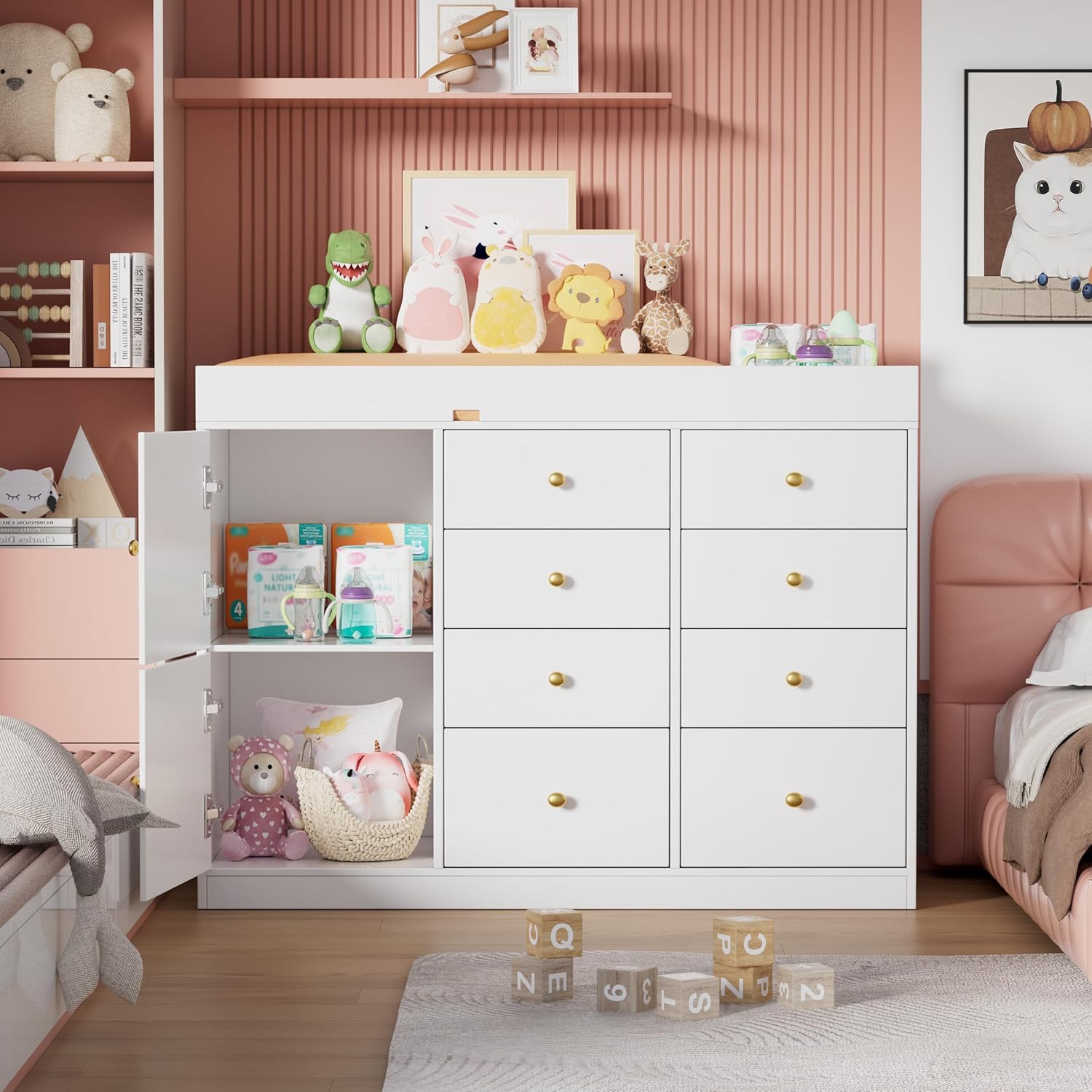 โต๊ะเปลี่ยนผ้าอ้อมเด็กแบบคลาสส - Baby Nursery Dresser บทวิจารณ์และราคา