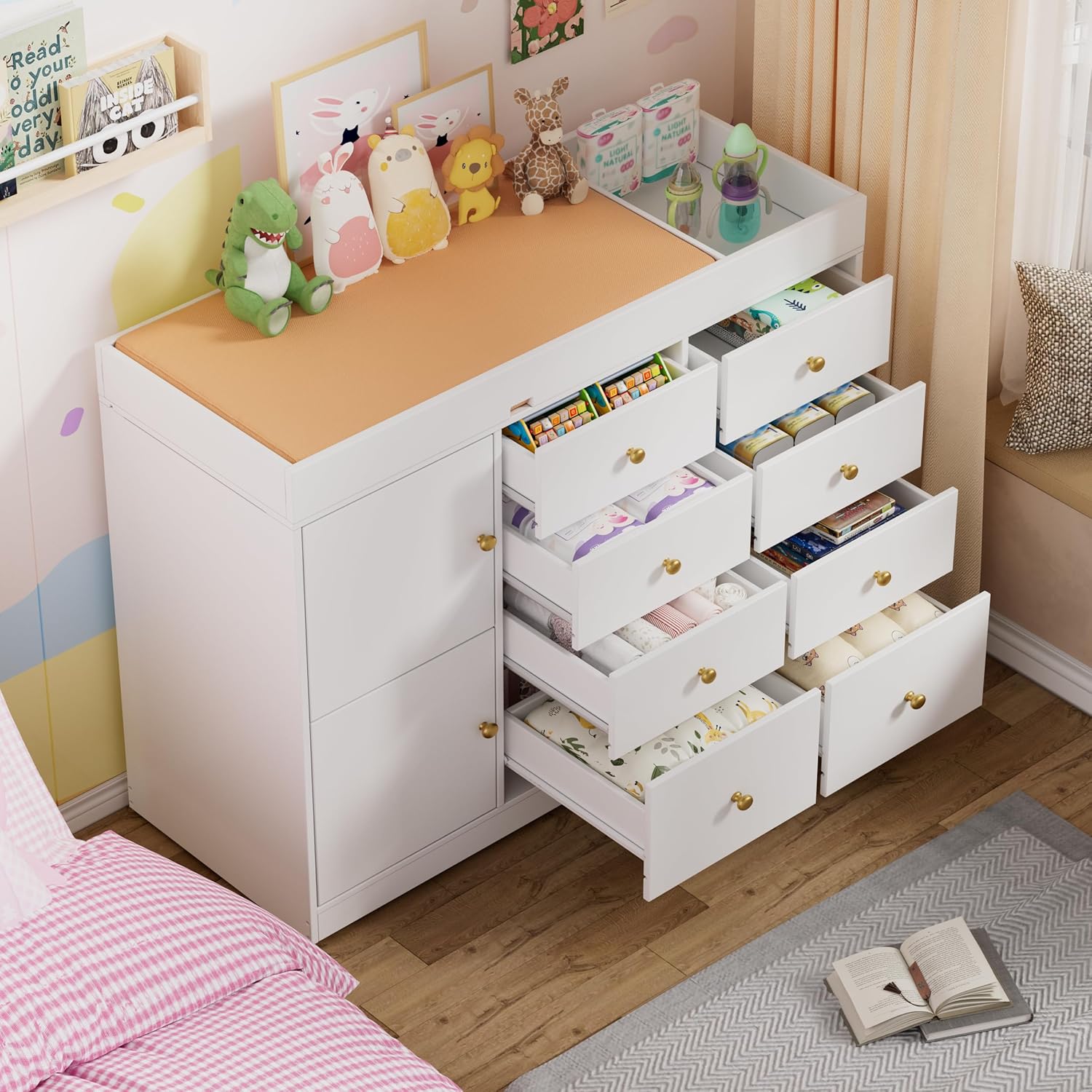 โต๊ะเปลี่ยนผ้าอ้อมเด็กแบบคลาสส - Baby Nursery Dresser บทวิจารณ์และราคา