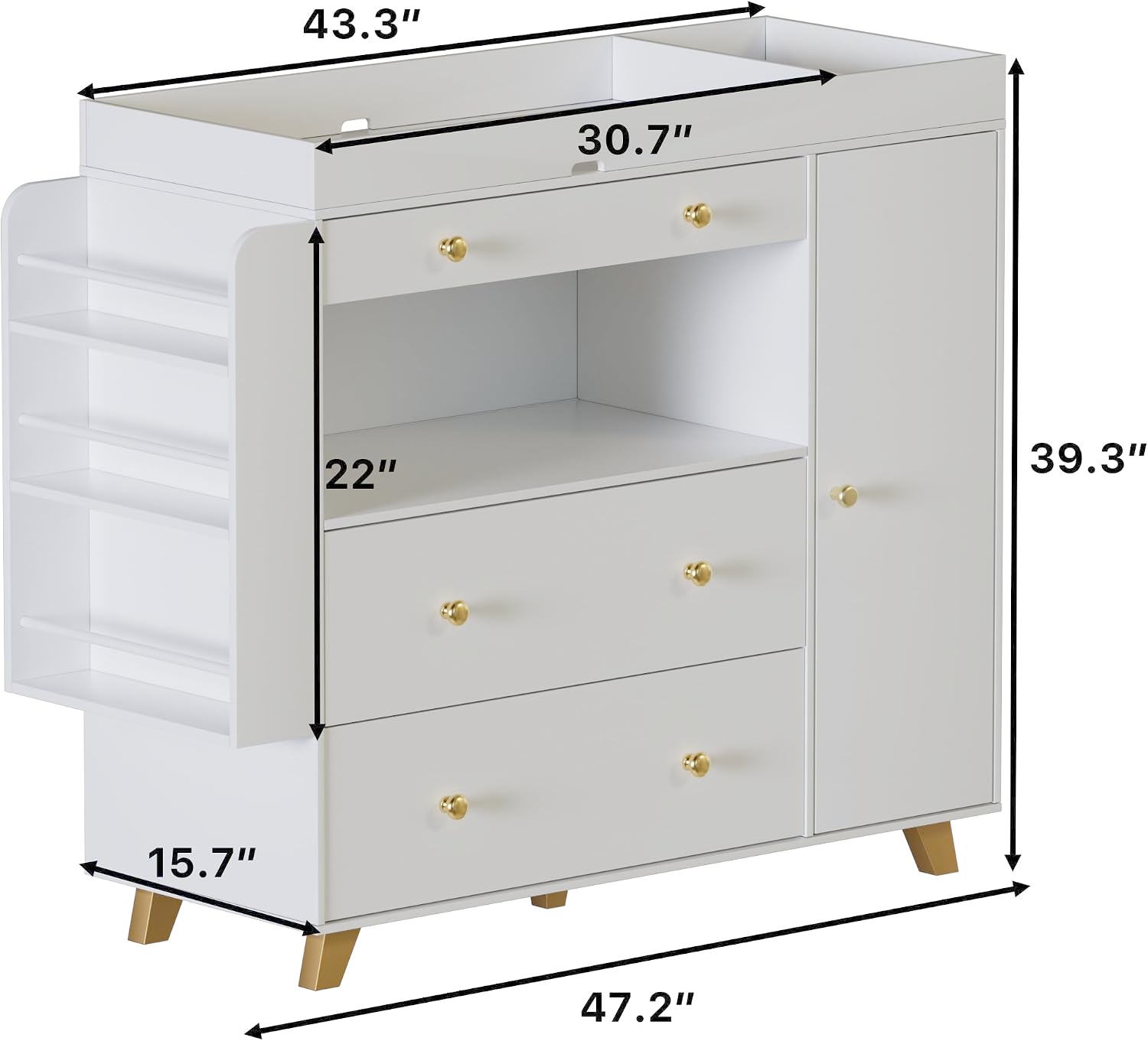 ตู้เสื้อผ้าเด็กอ่อนพร้อมโต๊ะเป - Baby Nursery Dresser บทวิจารณ์และราคา