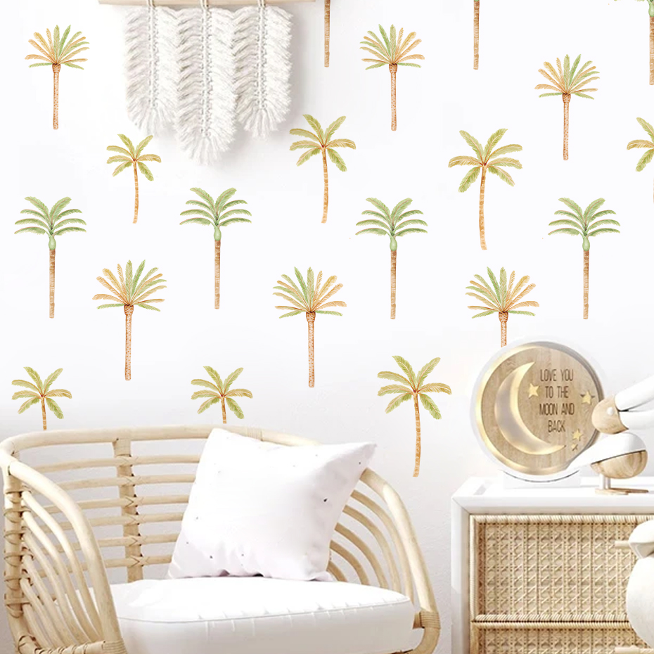 Boho สติกเกอร์ติดผนังต้นมะพร้า - Baby Nursery Wall บทวิจารณ์และราคา