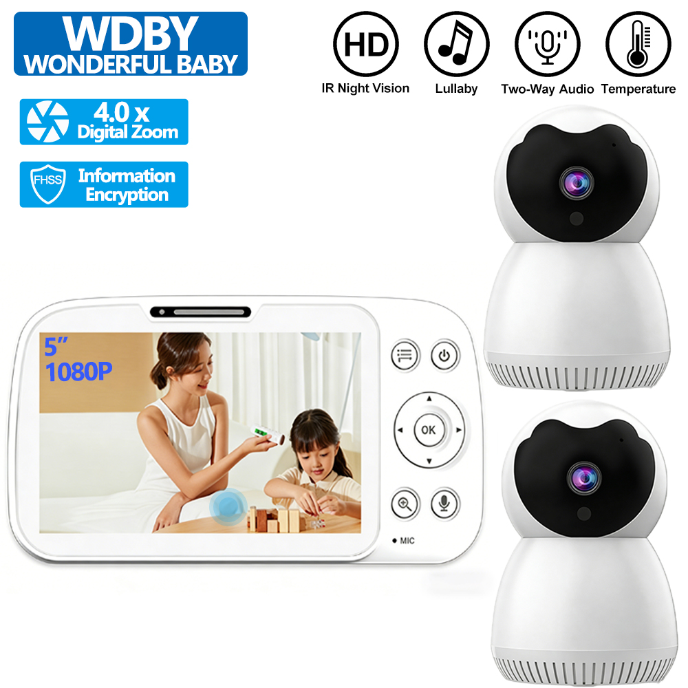 จอภาพ HD ขนาด 5 นิ้ว พร้อมกล้อ - Baby Monitor Split Screen บทวิจารณ์และราคา