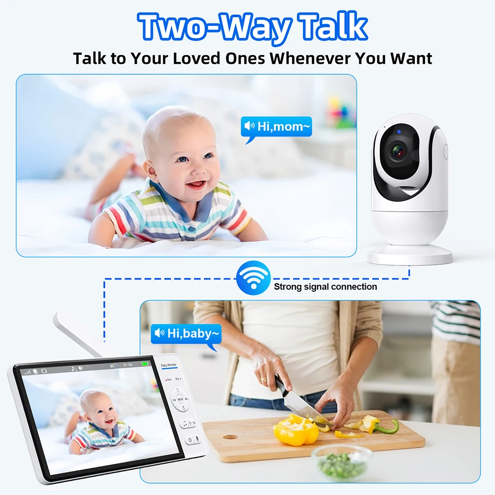กล้องดูเด็กแบบวิดีโอ 7.0 นิ้ว  - Baby Monitor Split Screen บทวิจารณ์และราคา