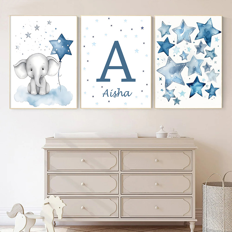 รูปภาพวาดผ้าแคนวาสรูปสัตว์รูปช - Baby Name Wall Art บทวิจารณ์และราคา
