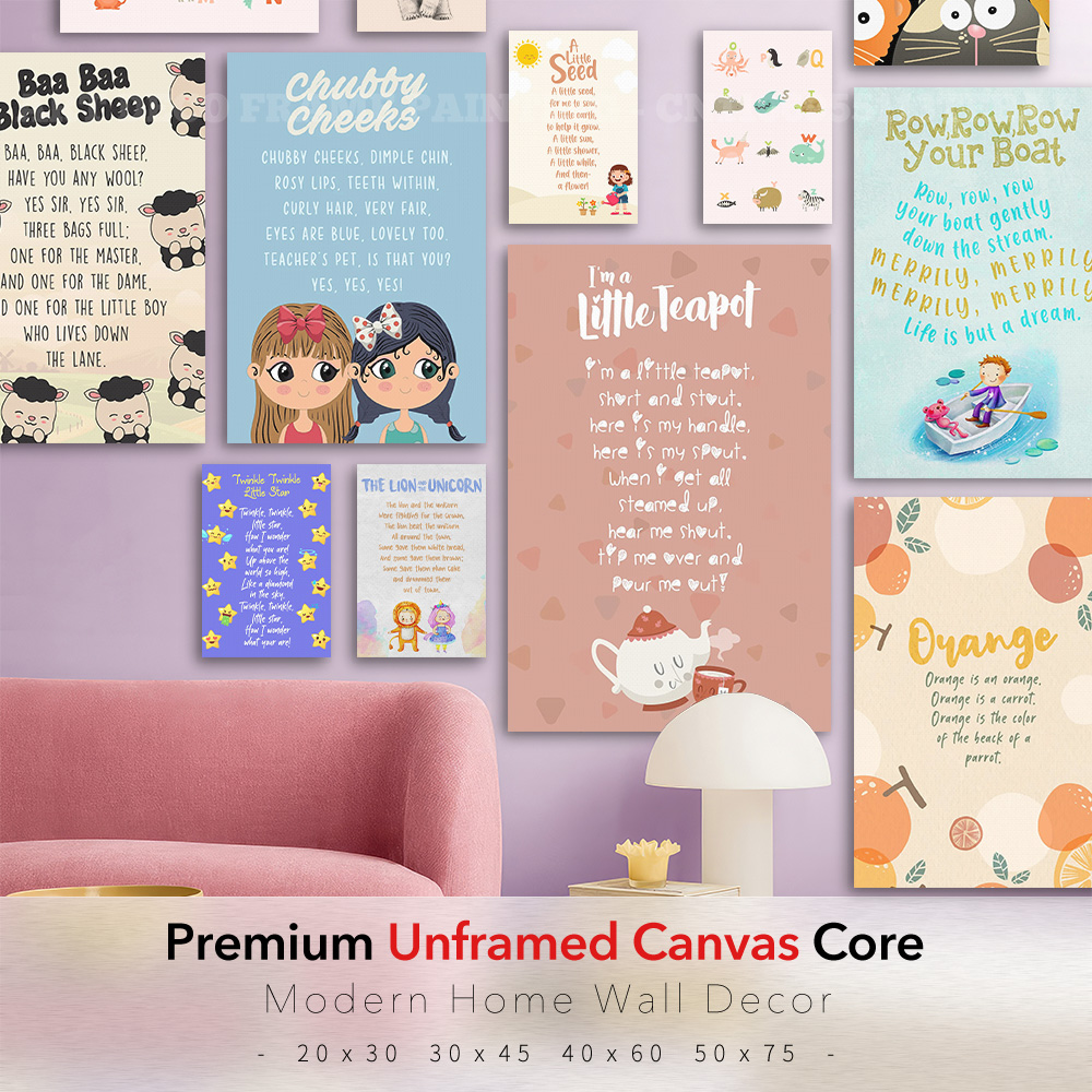 เพลงกล่อมเด็กคลาสสิกโปสเตอร์ผ้ - Baby Nursery Rhymes บทวิจารณ์และราคา