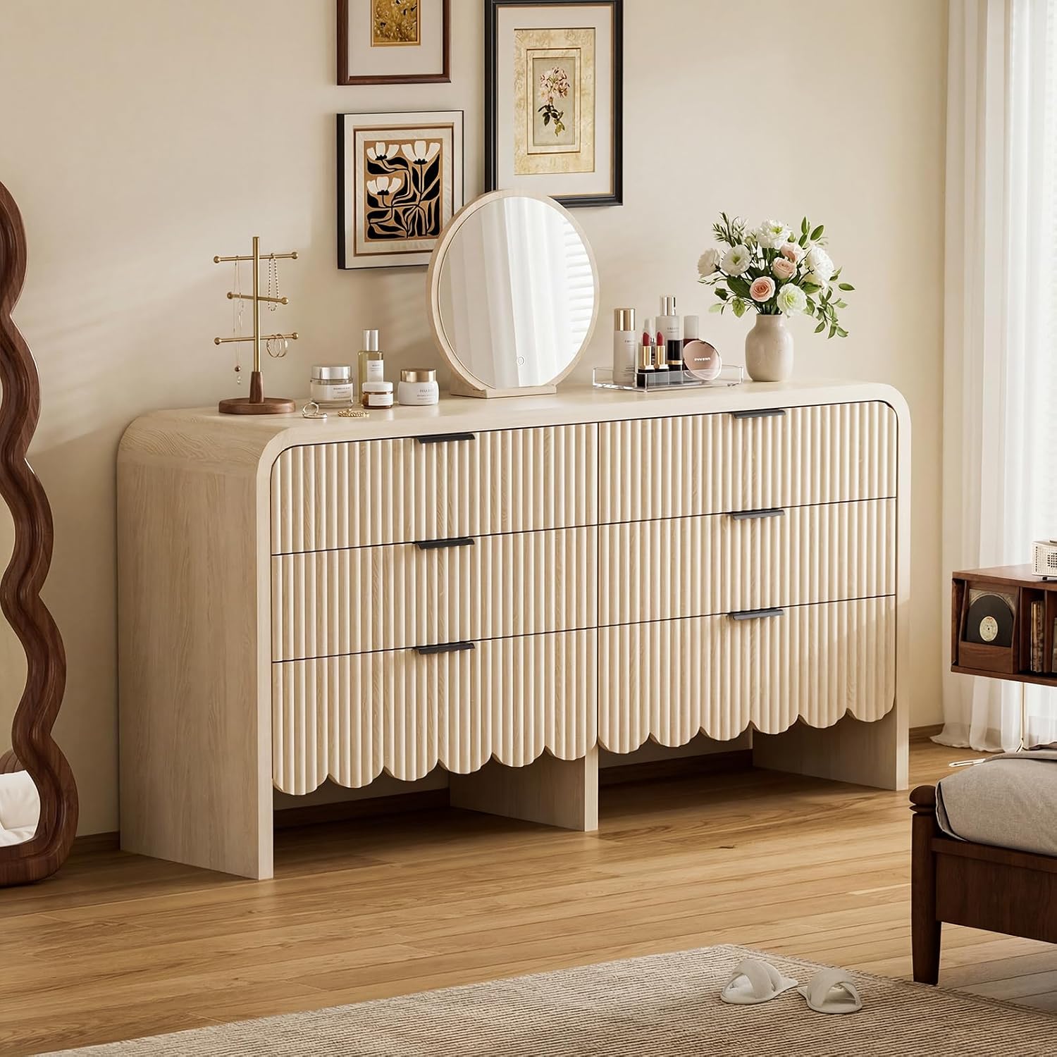 ตู้ลิ้นชักไม้ 6 ลิ้นชัก สำหรับ - Baby Nursery Dresser บทวิจารณ์และราคา