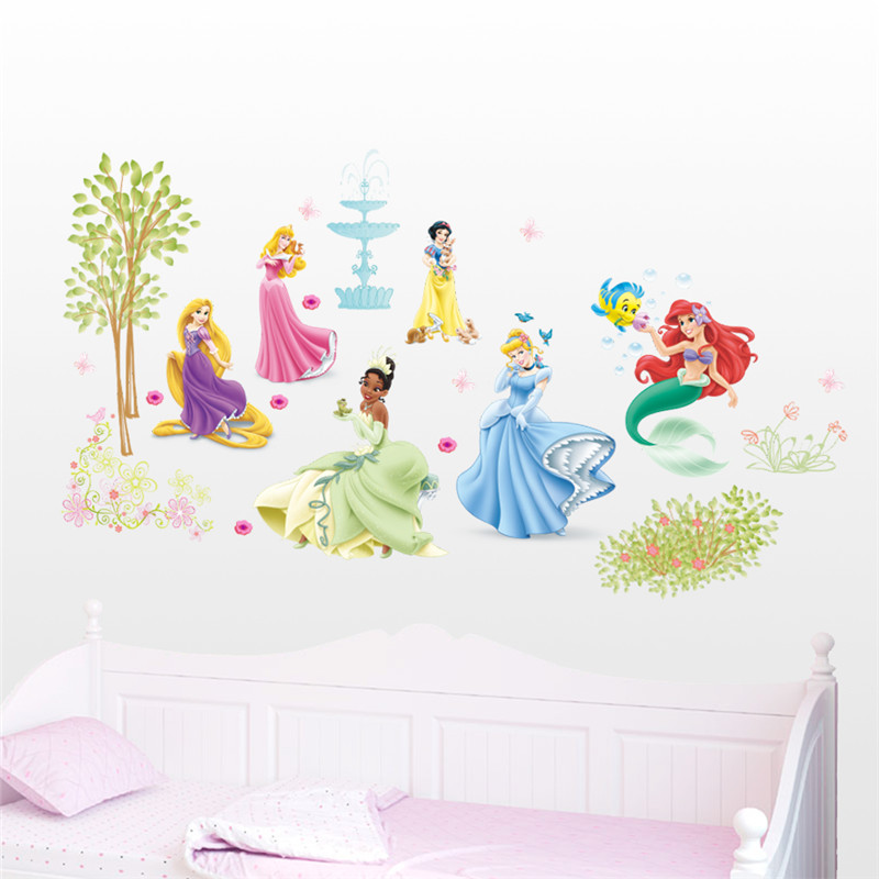 การ์ตูนเจ้าหญิงปราสาทดอกไม้ต้น - Baby Nursery Decals บทวิจารณ์และราคา