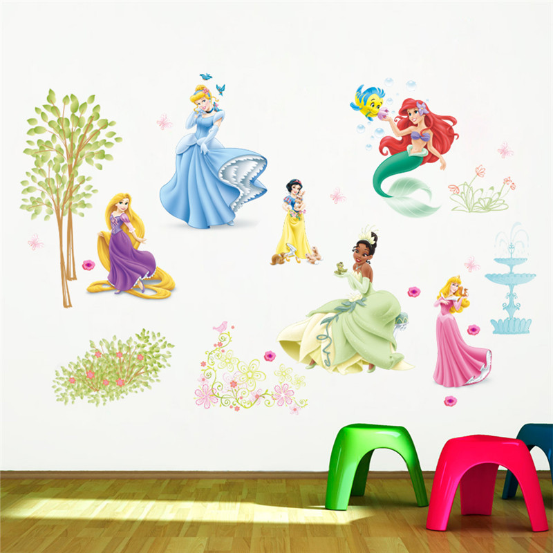 การ์ตูนเจ้าหญิงปราสาทดอกไม้ต้น - Baby Nursery Decals บทวิจารณ์และราคา
