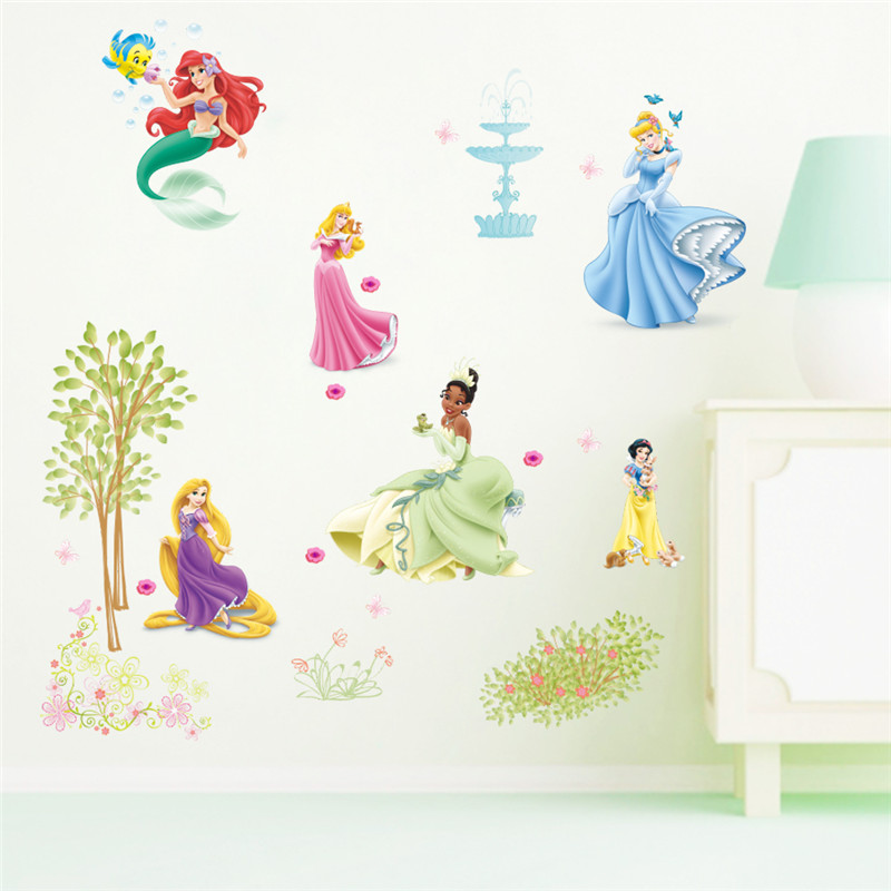 การ์ตูนเจ้าหญิงปราสาทดอกไม้ต้น - Baby Nursery Decals บทวิจารณ์และราคา
