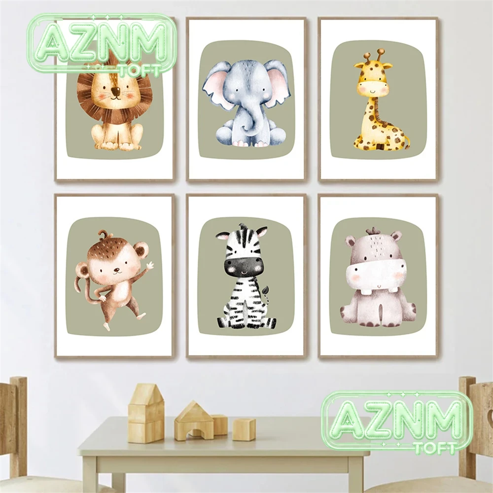 ภาพพิมพ์บนผ้าใบลายลิงน่ารัก ม้ - Baby Zebra Nursery บทวิจารณ์และราคา