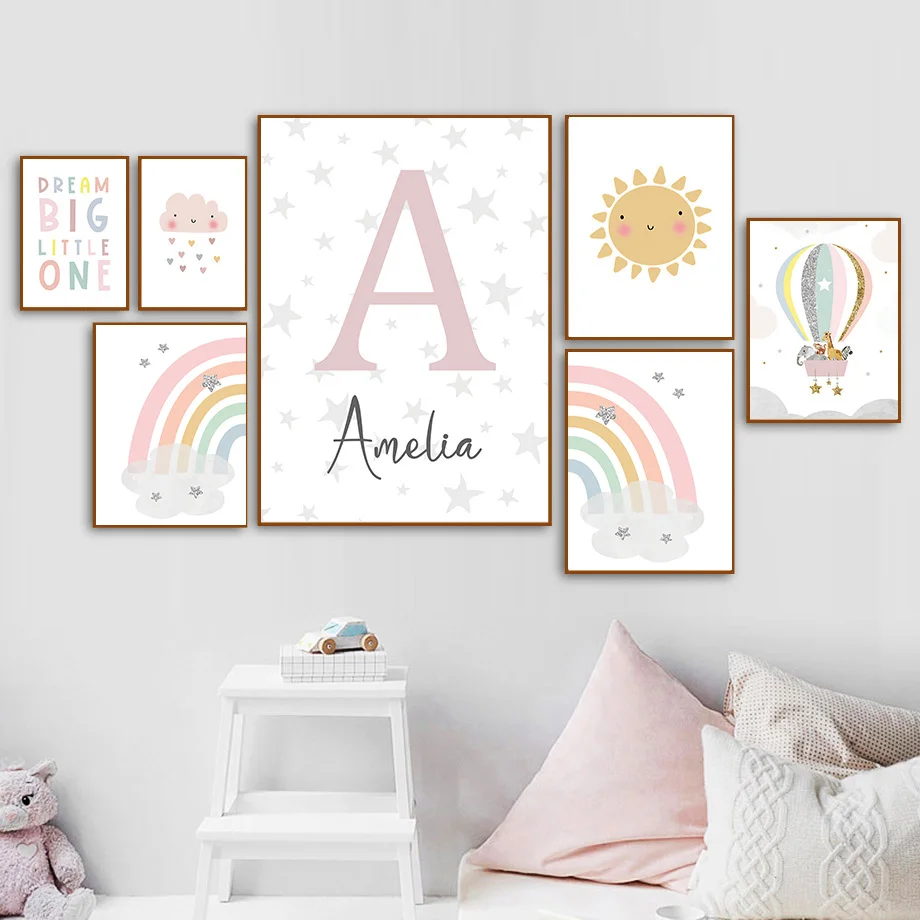 ยีราฟ ช้าง บอลลูนลมร้อน ดวงอาท - Baby Name Wall Art บทวิจารณ์และราคา