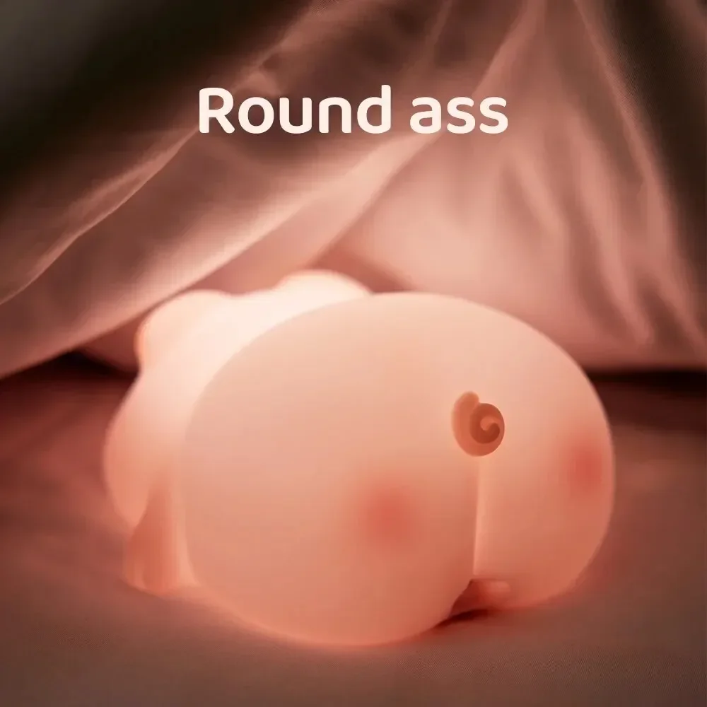 Piggy Bunny Night Light โคมไฟต - Baby Nursery Table Lamp บทวิจารณ์และราคา