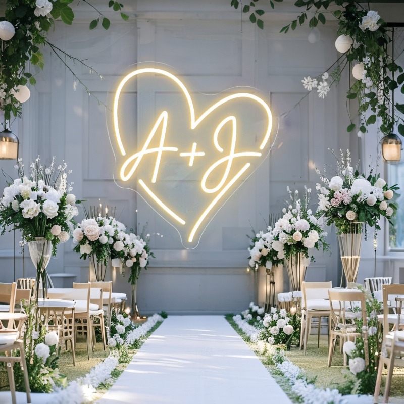 CUSTOM Initials หัวใจ LED Neon - Baby Nursery Name Sign บทวิจารณ์และราคา