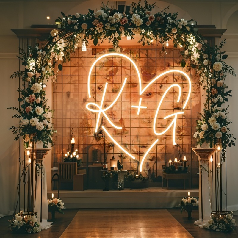 CUSTOM Initials หัวใจ LED Neon - Baby Nursery Name Sign บทวิจารณ์และราคา