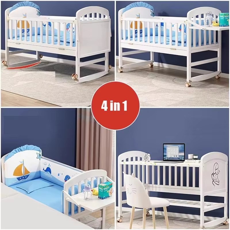 เตียงเด็กอ่อนไม้พร้อมมุ้งกันยุ - Baby Nursery Sale บทวิจารณ์และราคา
