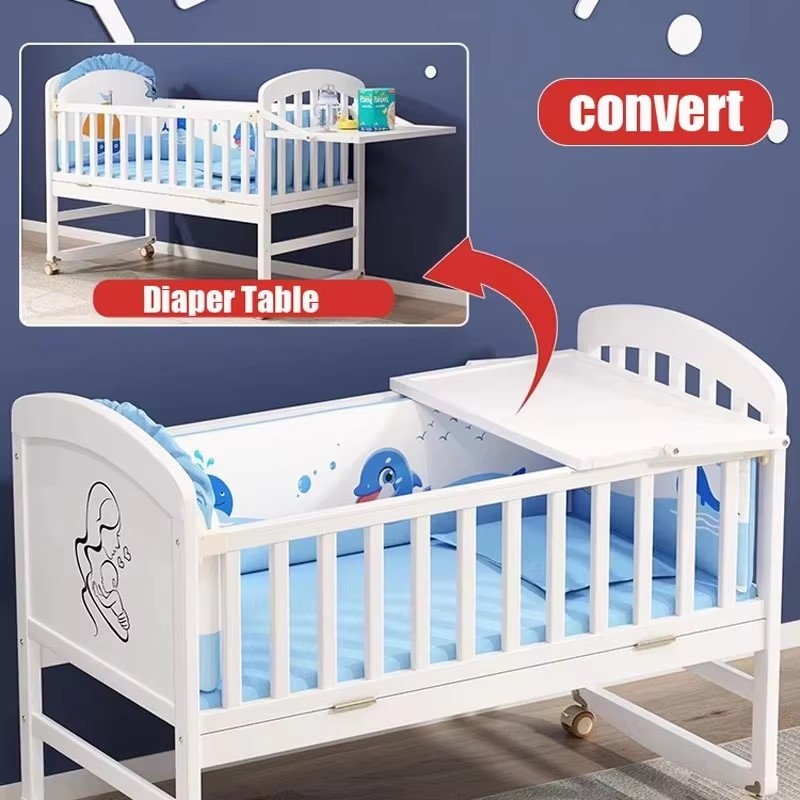 เตียงเด็กอ่อนไม้พร้อมมุ้งกันยุ - Baby Nursery Sale บทวิจารณ์และราคา