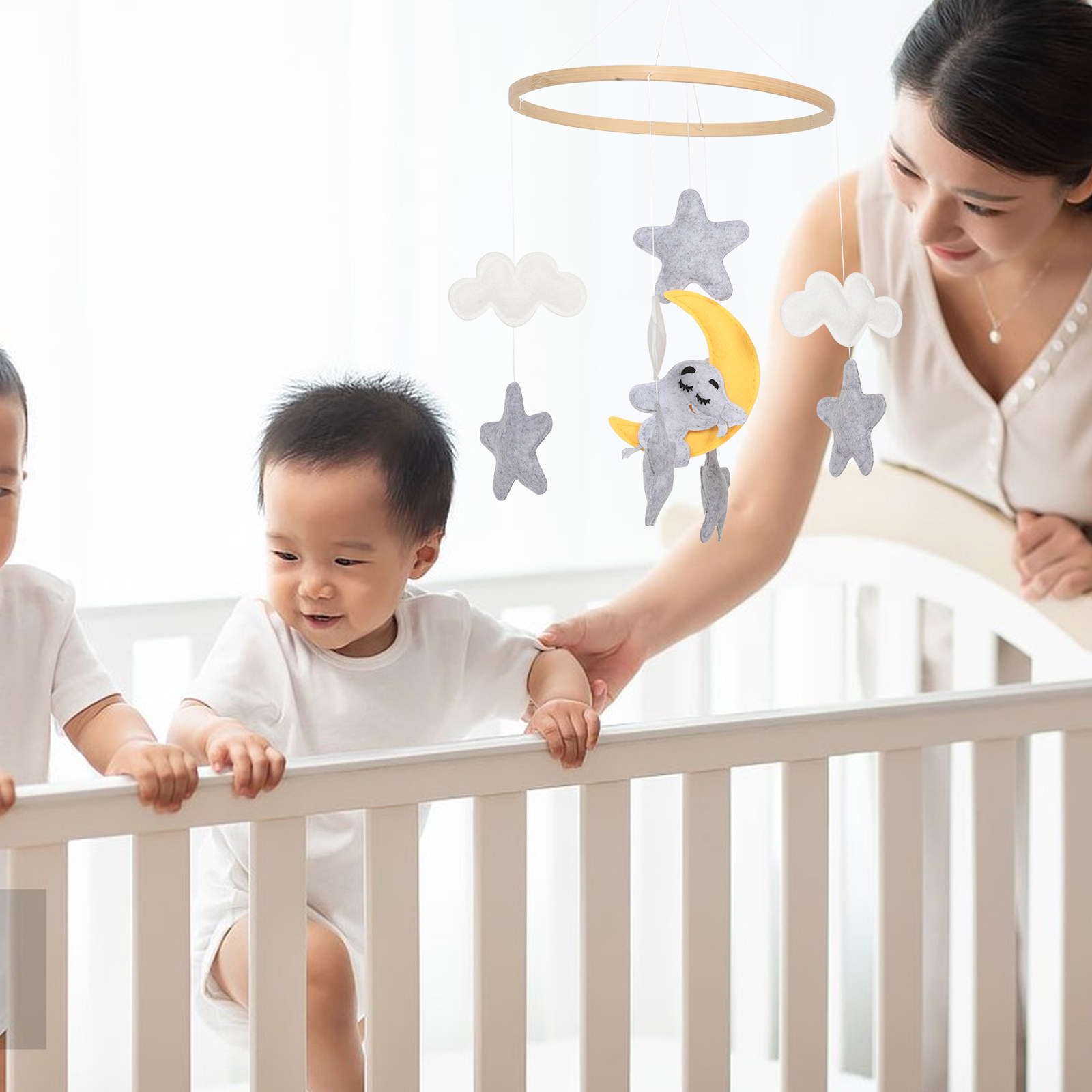 โมบายแขวนเตียงเด็กผ้าสักหลาดรู - Baby Nursery Mobile บทวิจารณ์และราคา
