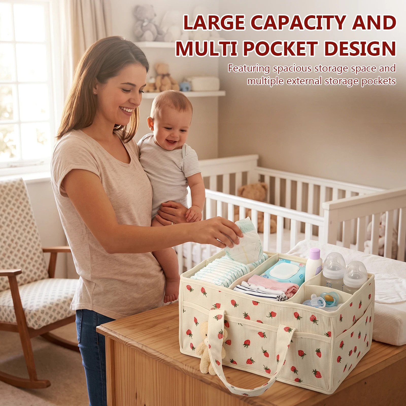 ตะกร้าเก็บผ้าเช็ดทำความสะอาดสำ - Baby Nursery Dresser บทวิจารณ์และราคา