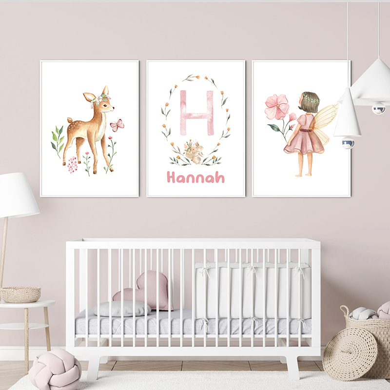 โปสเตอร์ภาพวาดและภาพพิมพ์บนผ้า - Baby Name Wall Art บทวิจารณ์และราคา