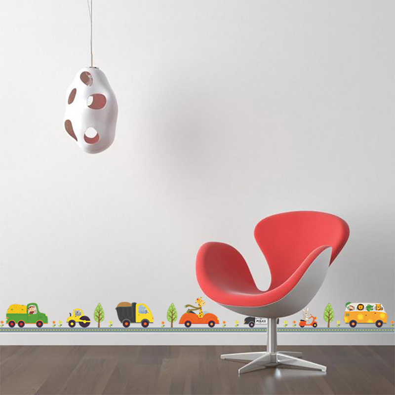 การ์ตูนสัตว์รถสติ๊กเกอร์ติดผนั - Baby Nursery Decals บทวิจารณ์และราคา