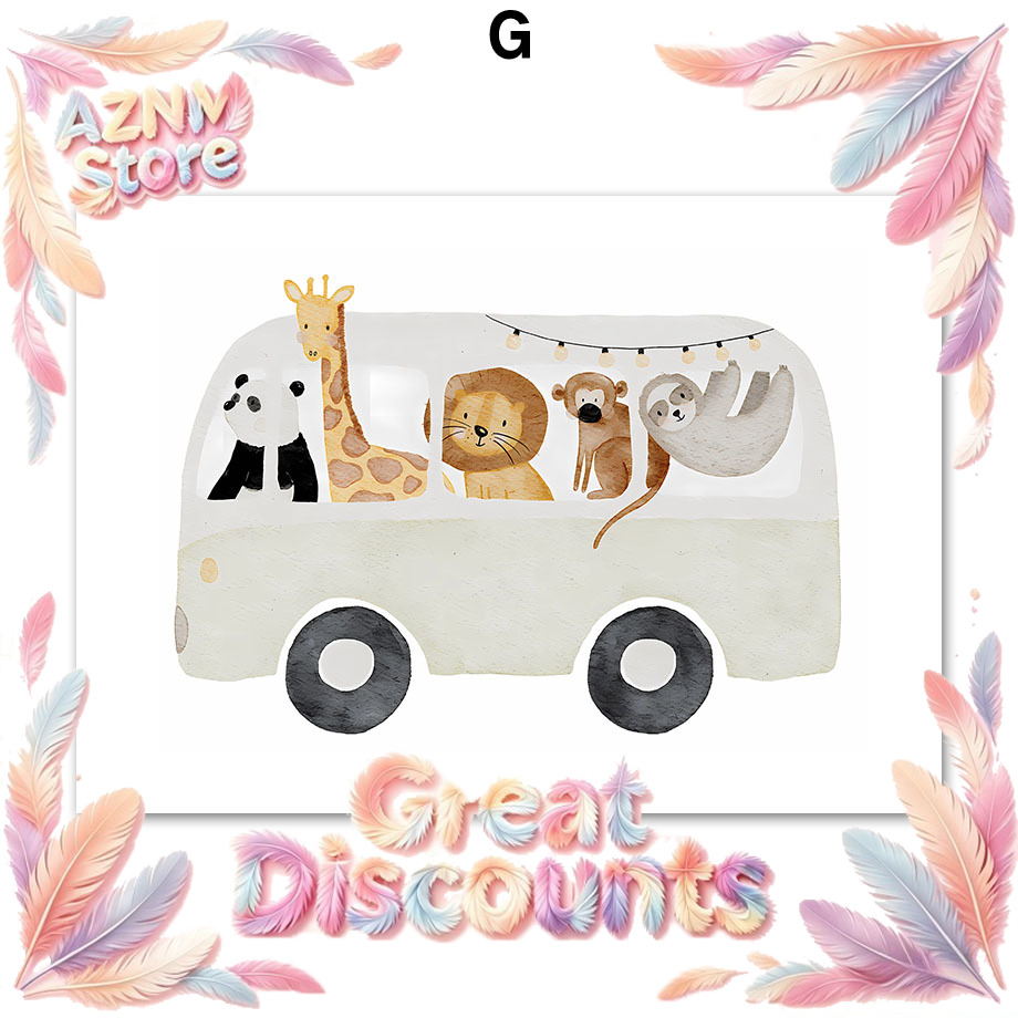 โปสเตอร์และภาพพิมพ์ลายสัตว์โบโ - Baby Nursery Home บทวิจารณ์และราคา