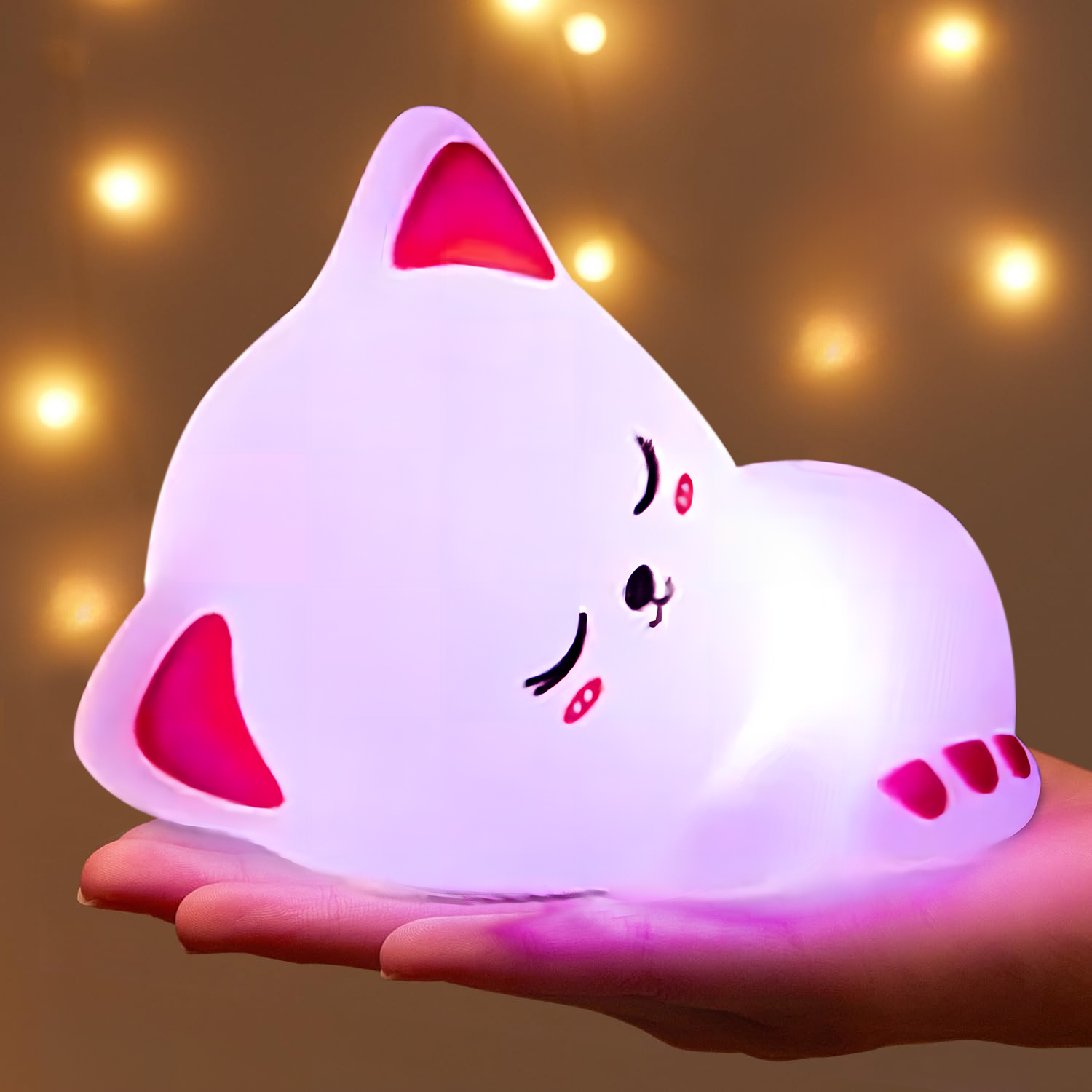 โคมไฟกลางคืนรูปแมวซิลิโคน LED  - Baby Nursery Table Lamp บทวิจารณ์และราคา