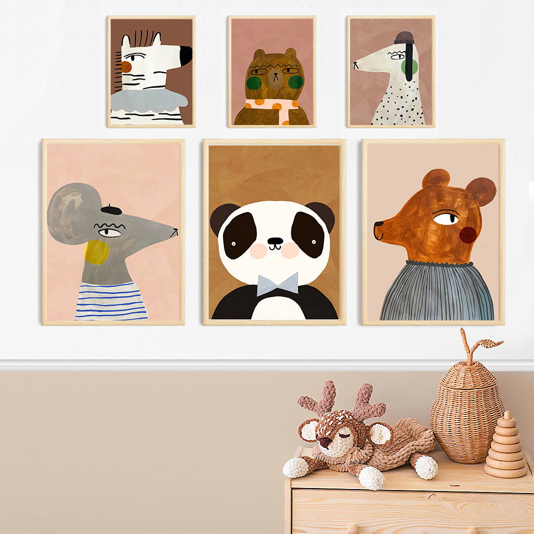โปสเตอร์ตกแต่งห้องเด็ก ลายหนู  - Baby Zebra Nursery บทวิจารณ์และราคา