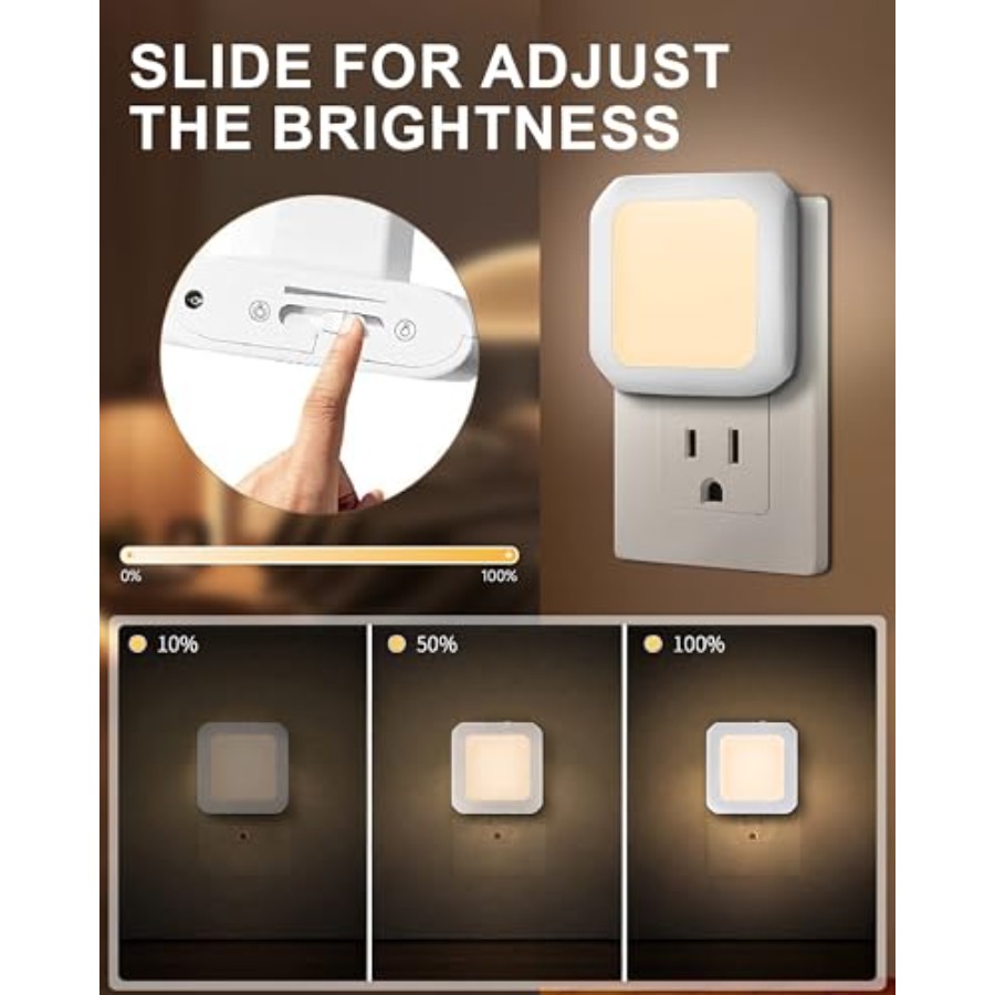 ไฟกลางคืนแบบเสียบปลั๊ก 2 ชิ้น  - Baby Nursery Night Light บทวิจารณ์และราคา