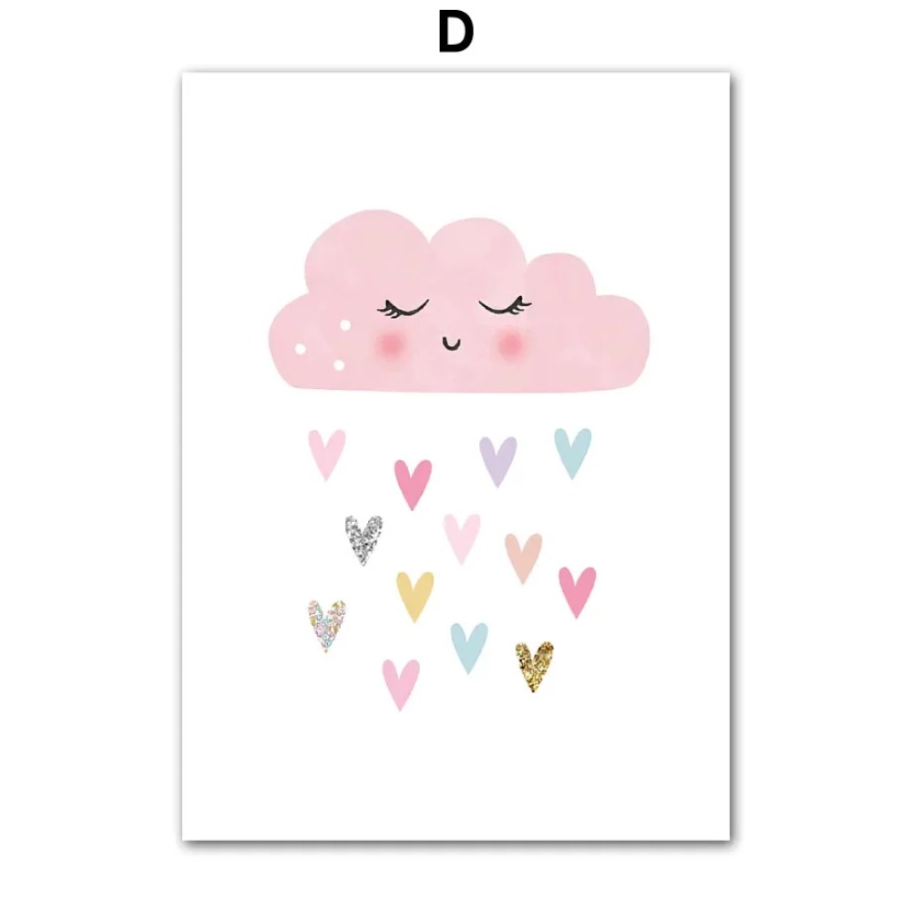 สีชมพูยูนิคอร์นกระต่ายสายรุ้งเ - Baby Name Wall Art บทวิจารณ์และราคา