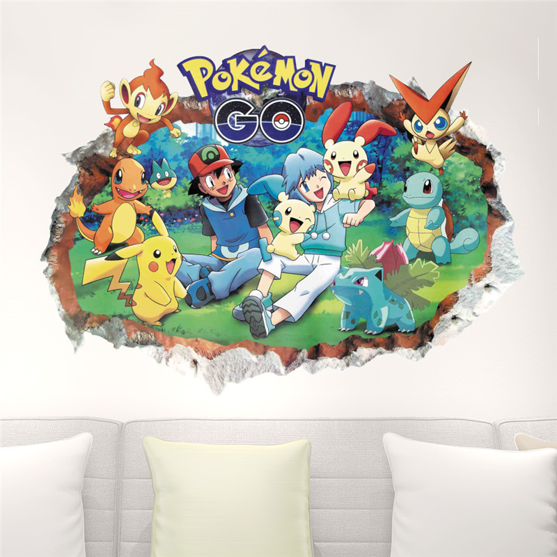 สติกเกอร์ติดผนังการ์ตูน Pokémo - Baby Nursery Decals บทวิจารณ์และราคา