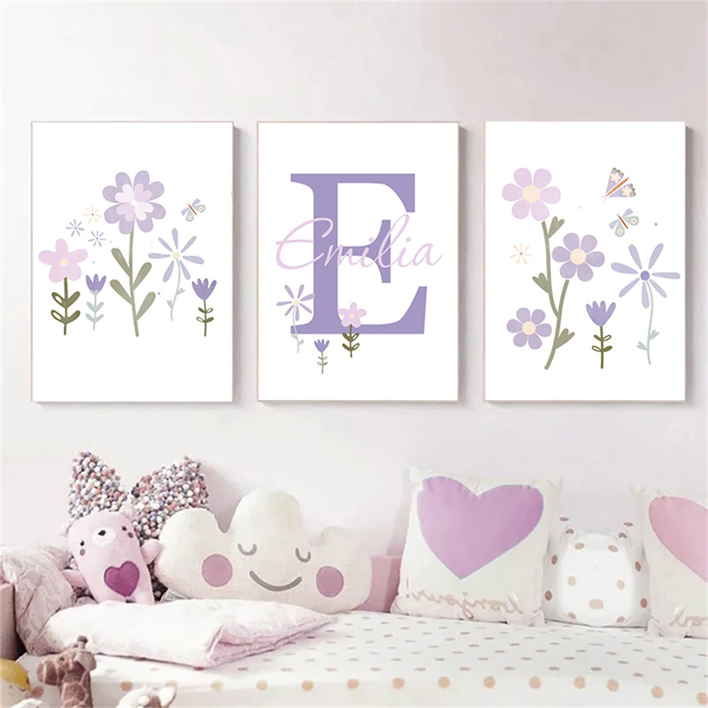 เด็กผู้หญิงชื่อโปสเตอร์ที่กําห - Baby Name Wall Art บทวิจารณ์และราคา
