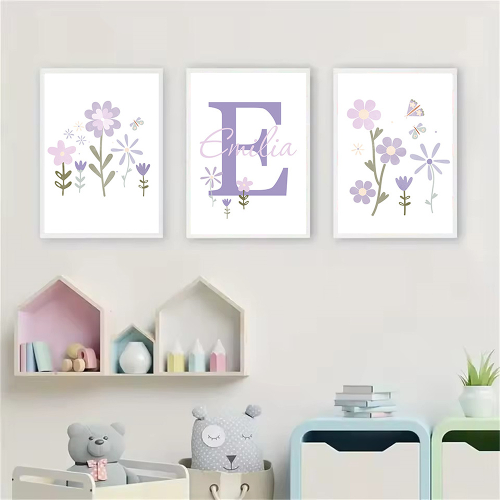 เด็กผู้หญิงชื่อโปสเตอร์ที่กําห - Baby Name Wall Art บทวิจารณ์และราคา