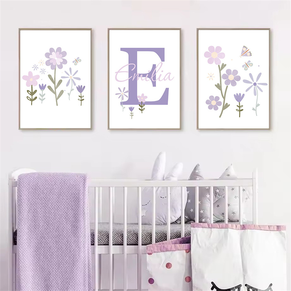 เด็กผู้หญิงชื่อโปสเตอร์ที่กําห - Baby Name Wall Art บทวิจารณ์และราคา