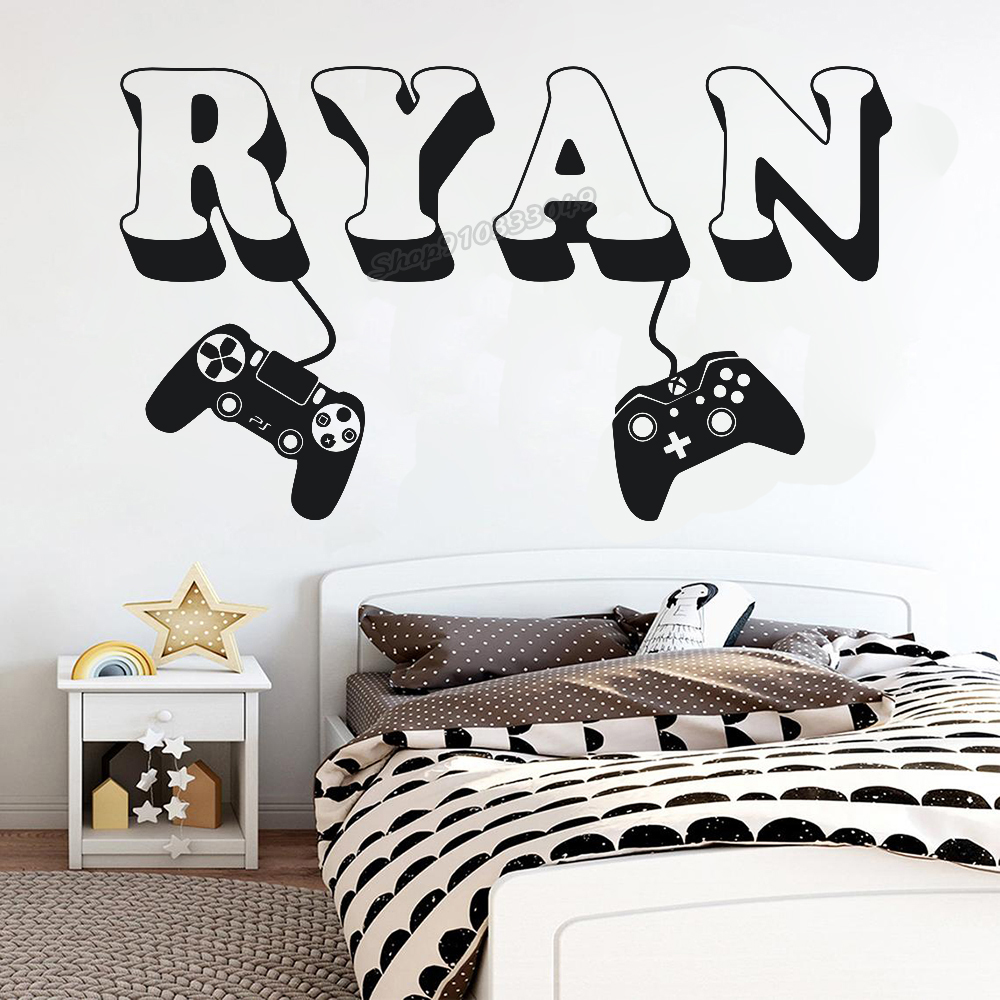 Gamerสติ๊กเกอร์ติดผนังที่กําหน - Baby Name Wall Art บทวิจารณ์และราคา