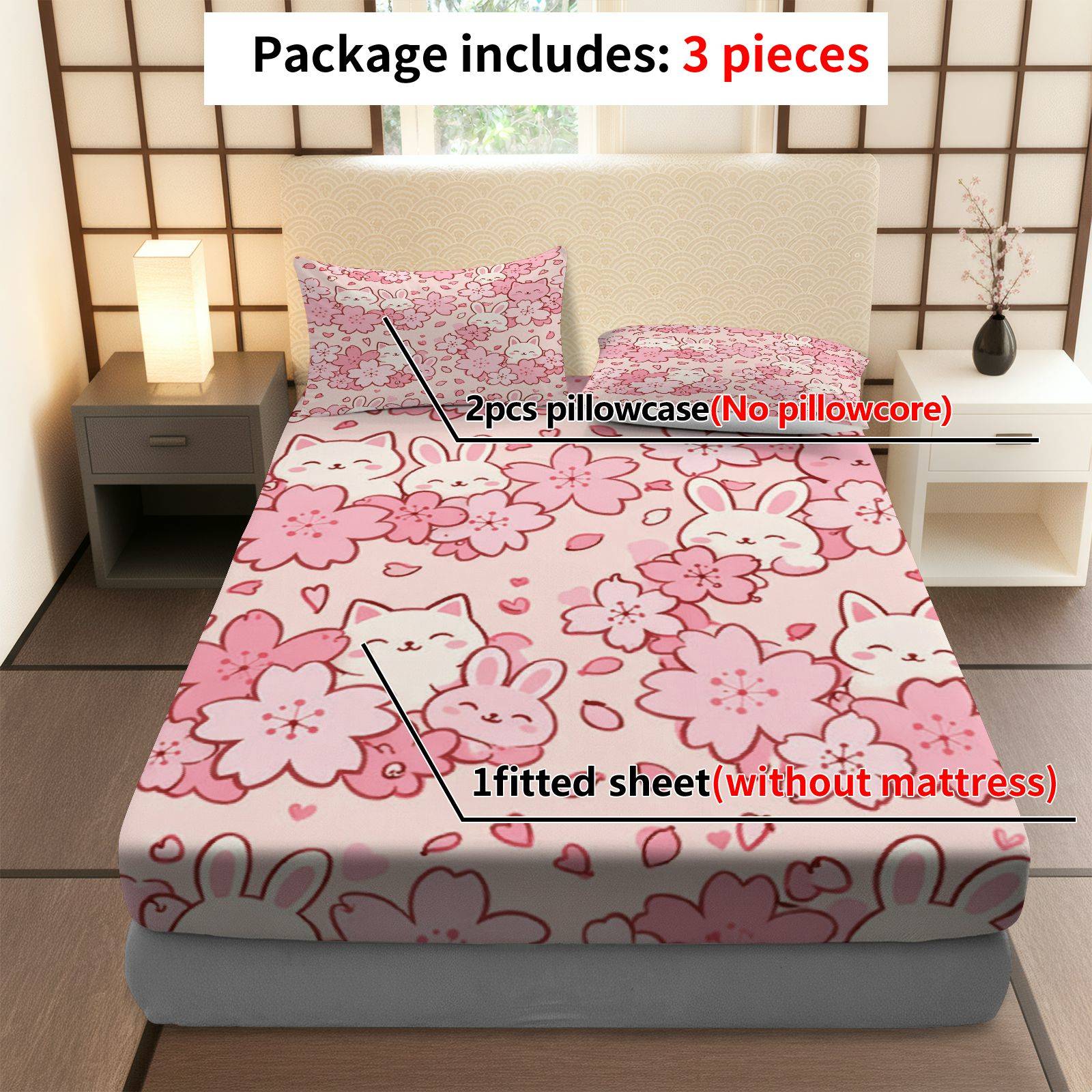 ชุดเครื่องนอนลายกระต่ายซากุระ, - Baby Nursery Themes บทวิจารณ์และราคา