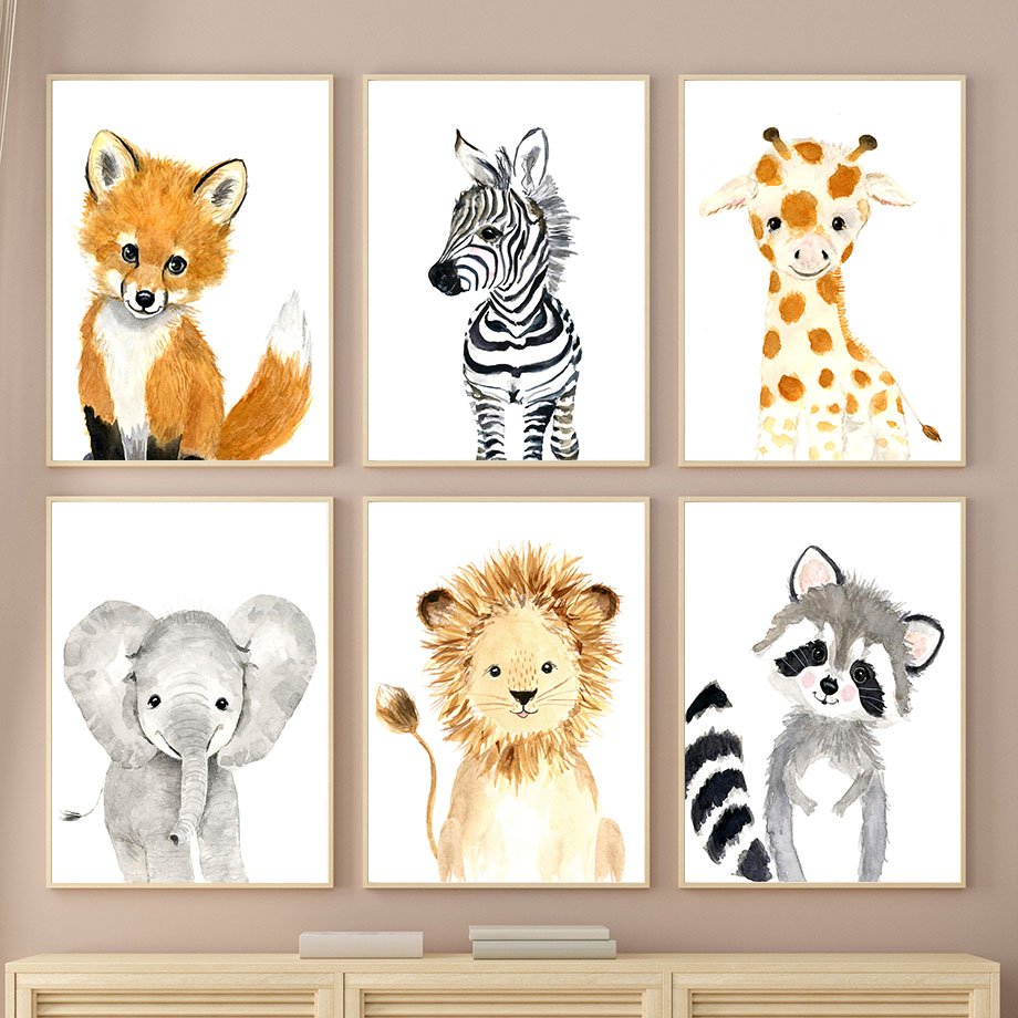 โปสเตอร์ตกแต่งห้องเด็กสไตล์โบโ - Baby Zebra Nursery บทวิจารณ์และราคา