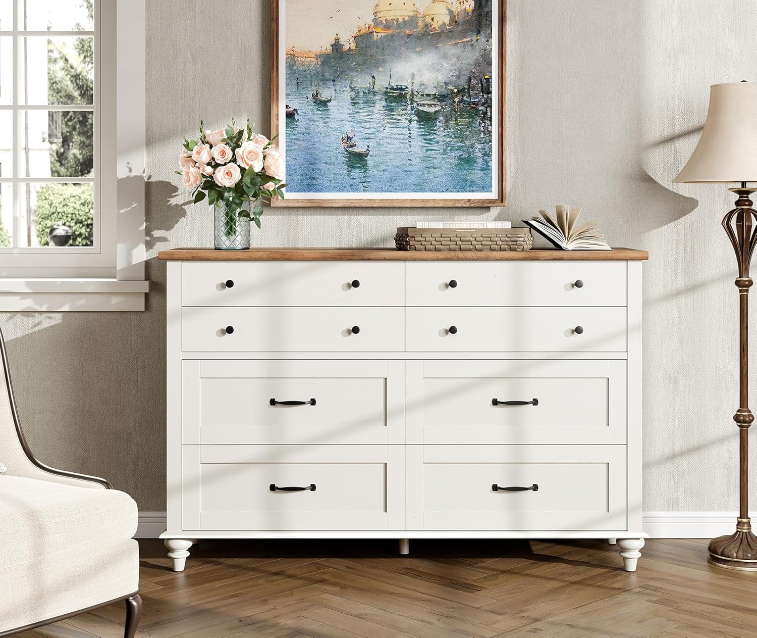 ตู้เสื้อผ้าเด็กสมัยใหม่ 7 ลิ้น - Baby Nursery Dresser บทวิจารณ์และราคา