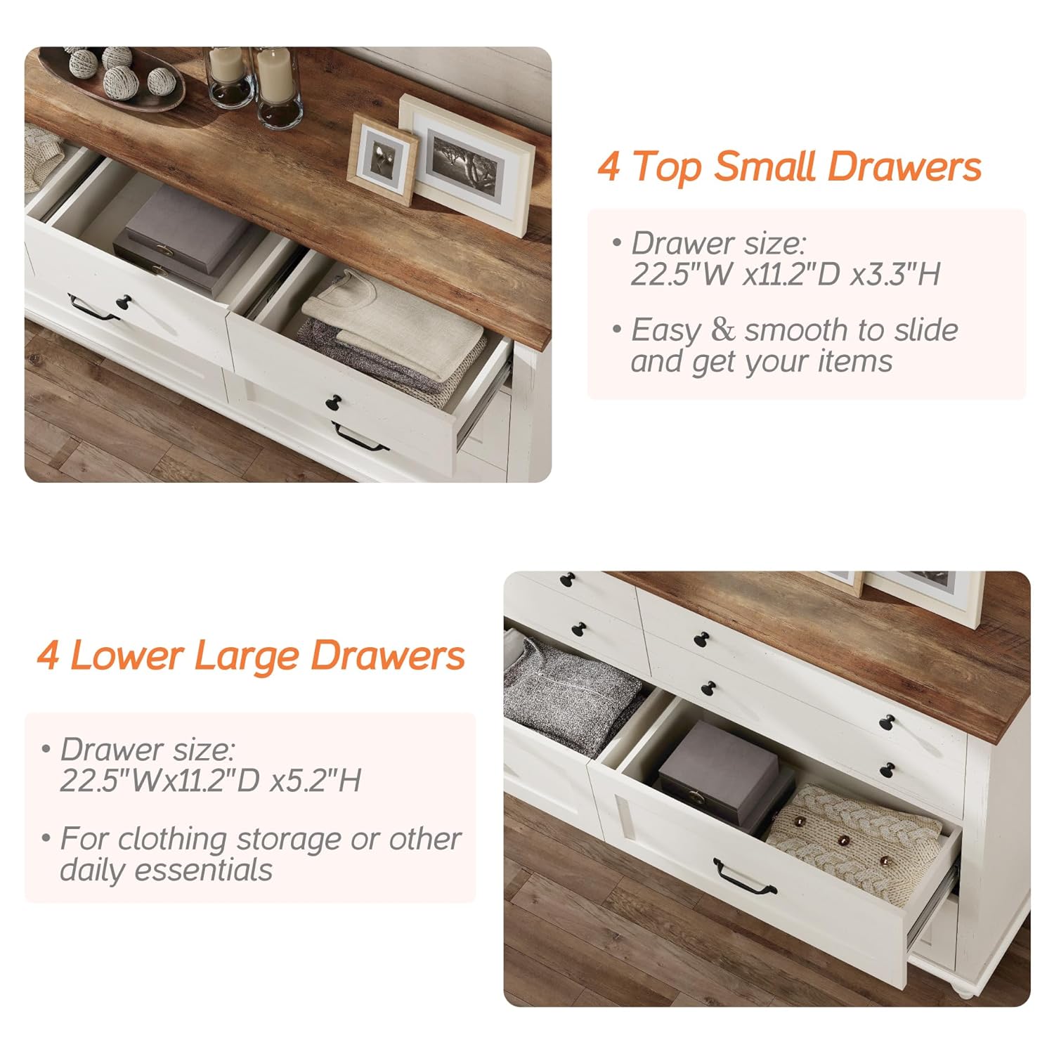 ตู้เสื้อผ้าเด็กสมัยใหม่ 7 ลิ้น - Baby Nursery Dresser บทวิจารณ์และราคา