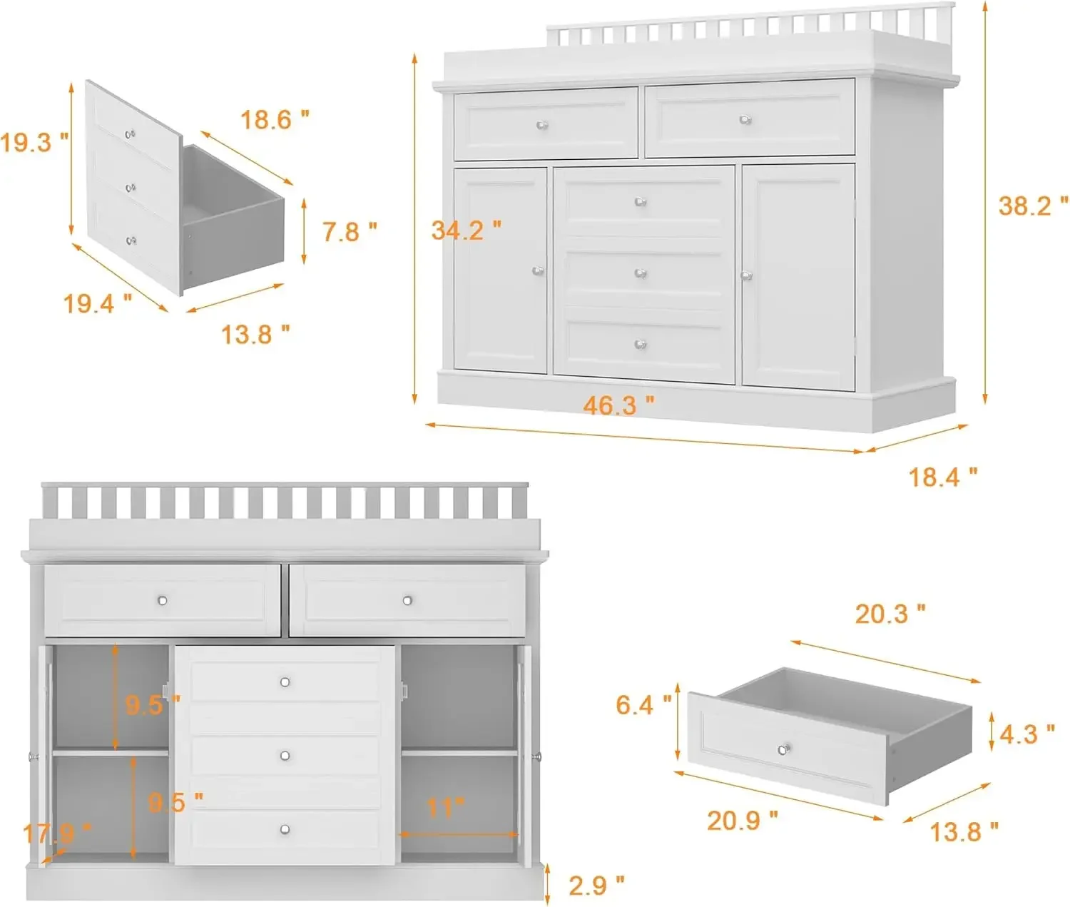 ตู้เสื้อผ้าเด็ก 46 พร้อมท็อปโต - Baby Nursery Dresser บทวิจารณ์และราคา