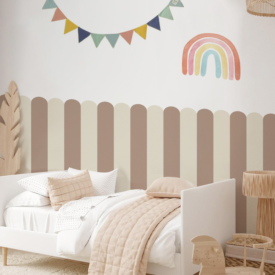 หลากสีแนวตั้งลาย Arc วอลล์เปเป - Baby Nursery Decals บทวิจารณ์และราคา