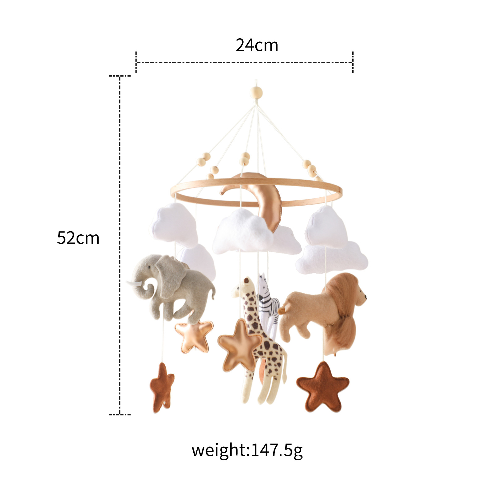 ขายร้อน Nordic Handmade Felt J - Baby Nursery Sale บทวิจารณ์และราคา