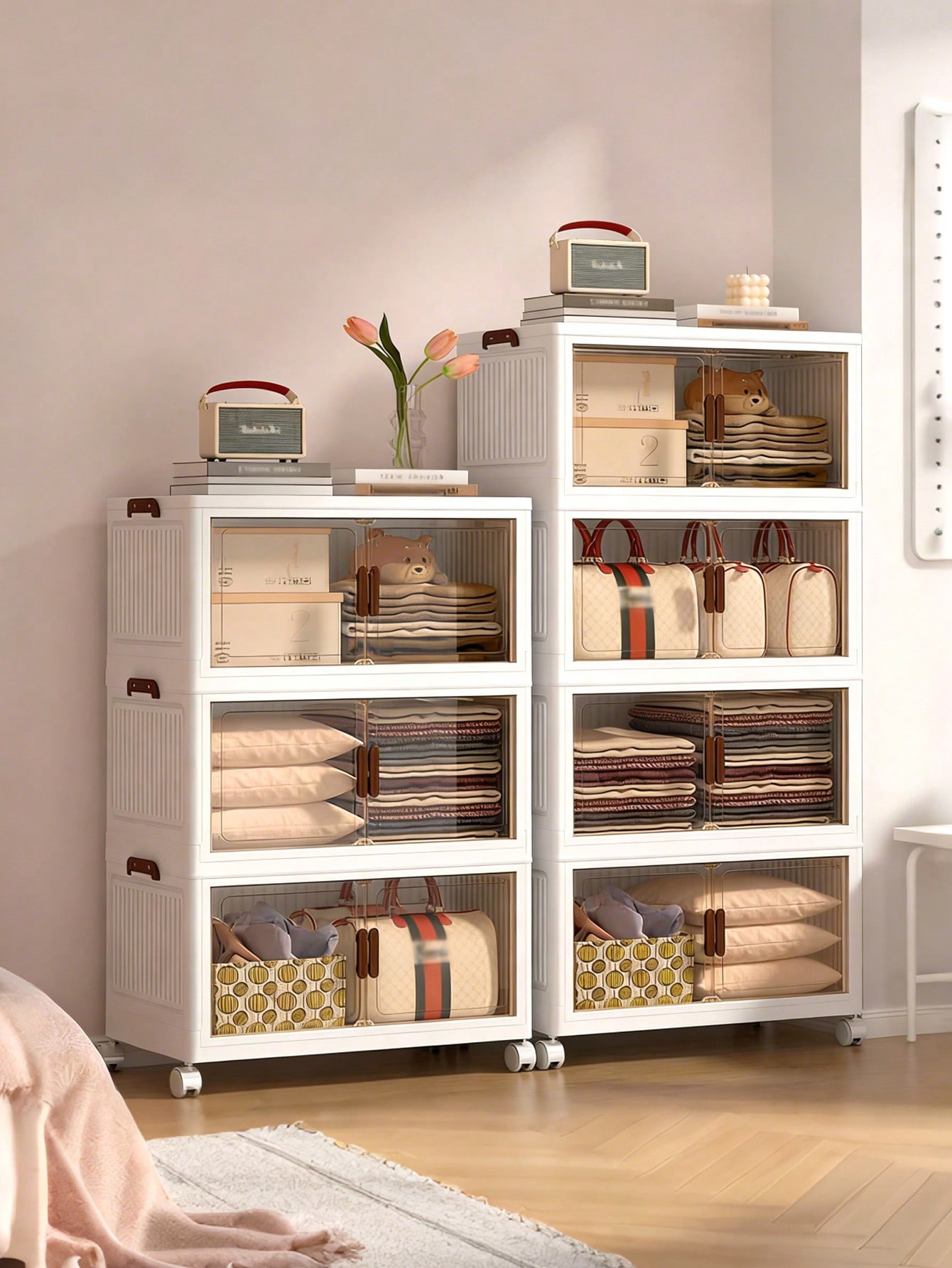 ตู้เก็บของแบบพับได้ 5 ชั้น สีค - Drawer Dresser White บทวิจารณ์และราคา
